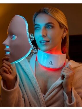 REGENALIGHT WIRELESS LED FACE MASK and NECK MASK - 7 color/light waves